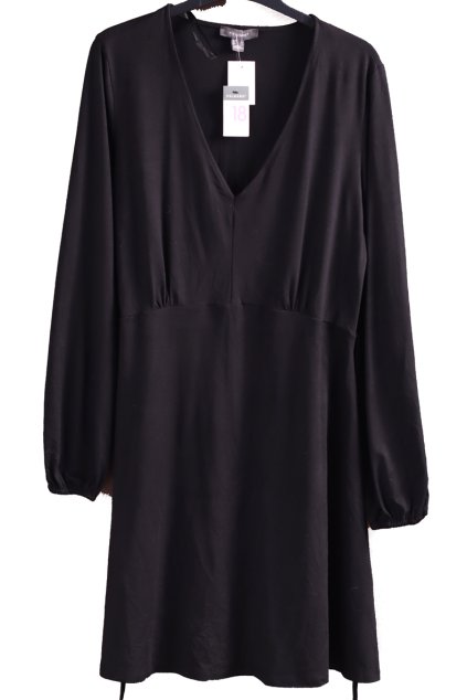 Dámské černé sametové  šaty / PRIMARK / (46) / UK 18 / ANGLIE