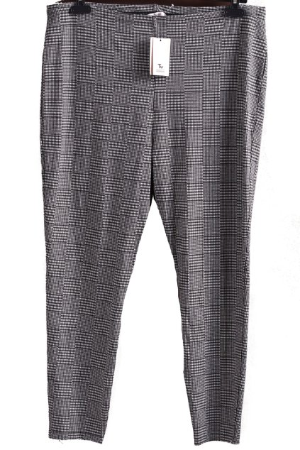 Dámské černo-bílé kostkované  kalhoty /  TU /  XXXL (50) / UK 22  / ANGLIE