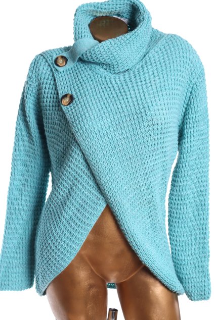 Dámský tyrkysový svetřík / (46/48) / UK 20 / ANGLIE