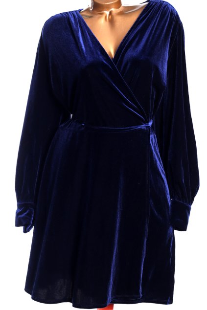 Dámské tmavě modré sametové společenské šaty / NEXT  /  XXXL (50) / UK 22 / ANGLIE