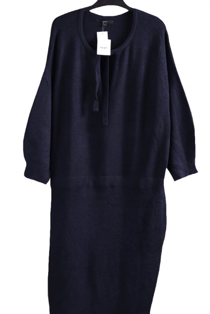Dámské tmavě modré luxusní svetrové šaty / NEXT  / XXXXL (52/54/56) / UK 24/26 / ANGLIE