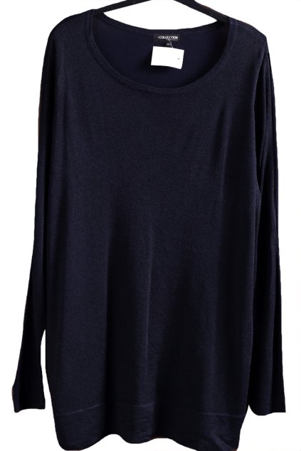 Dámský modrý svetřík s třpytkami / THE COLLECTION / XXXL (50/52) / UK 22 / ANGLIE