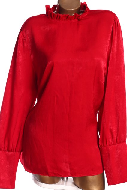 Dámská značková saténová červená halenka / NEXT /  XXXL (48) / UK 20 /  ANGLIE