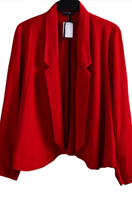 Dámský červený přehoz bez zapínání / DOROTHY PERKINS / XXXL+ (46) / UK 18 / ANGLIE