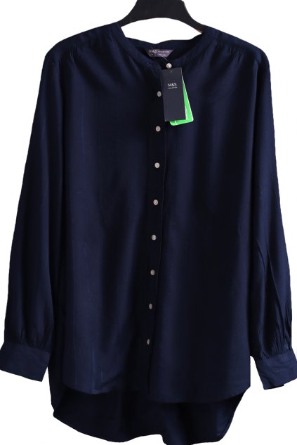 Dámská tmavě modrá košilě / M&S / XXXL (48) / UK 20  / ANGLIE