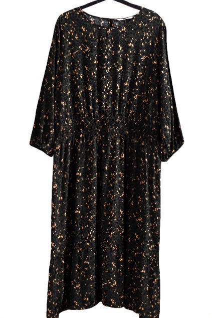 Dámské hnědo-černo-zelené šaty s leopardím vzorem / TU / XXXL (50) / UK 22 / ANGLIE