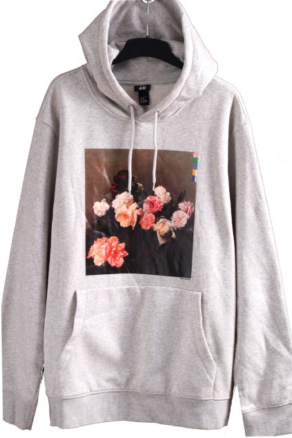 Dámská šedá mikina s obrázkem s růžemi / H&M / XXXL (48/50/52) / UK 20/22 ANGLIE