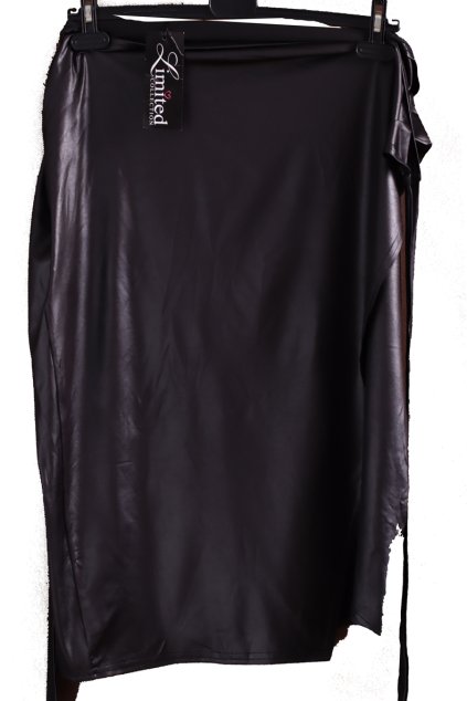 Dámská koženková  černá sukně / LIMITED / XXXXL (54) / UK (26)  / ANGLIE