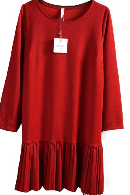 Dámské cihlovo-červené třpytivé šaty / BAZA / XXXL (46/48++) / UK 20/22 / ANGLIE