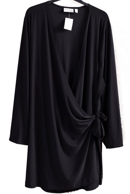 Dámská zavinovací černá halenka / ATTITUDES  / XXXL (50/52) / UK 22/24 / ANGLIE
