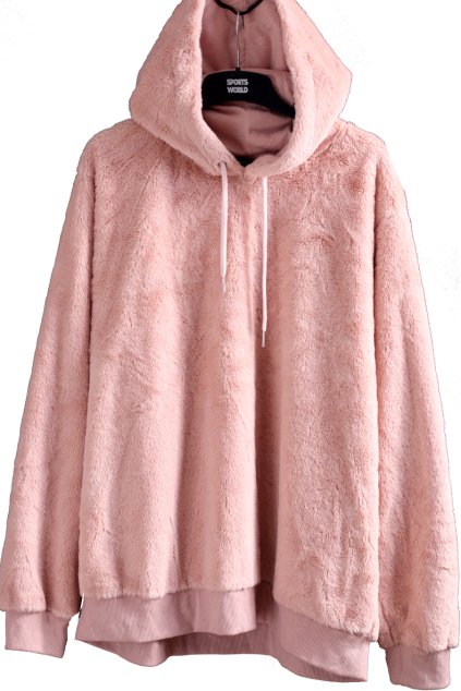 Dámská kožíšková růžová mikina / PEACOCKS / XXXL (50/52+) / UK 22 / ANGLIE