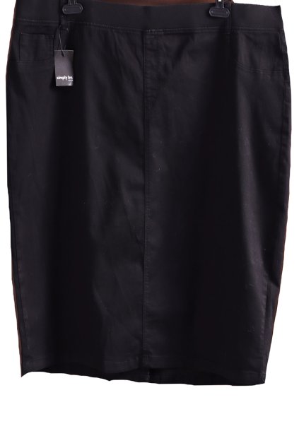 Dámská džínová černá sukně  / SIMPLY BE/ XXXXL (60) / UK 32/ ANGLIE