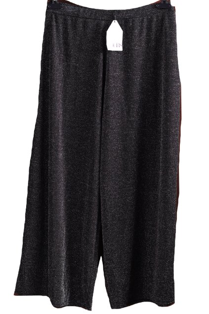Dámské černé třpytivé kalhoty / YOURS / XXXL 56/ UK 28/ ANGLIE