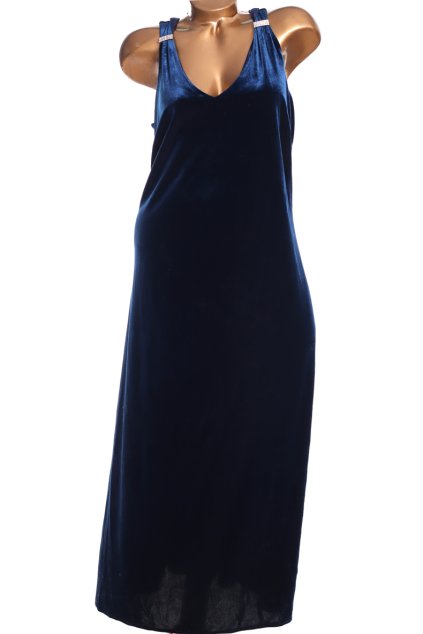 Dámské modré semišové šaty /AGENDA /  XXXL (50) / UK 22 / ANGLIE