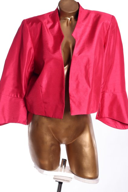 Dámské červené sametové sako / ROMAN / 48 / UK 20  / ANGLIE