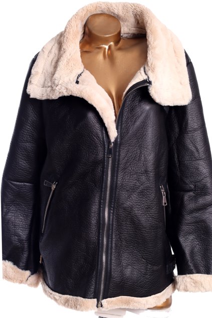 Dámský černý křivák s kožíškem - zimní  / PRIMARK /  XXL (48/50) / UK 20 /  ANGLIE