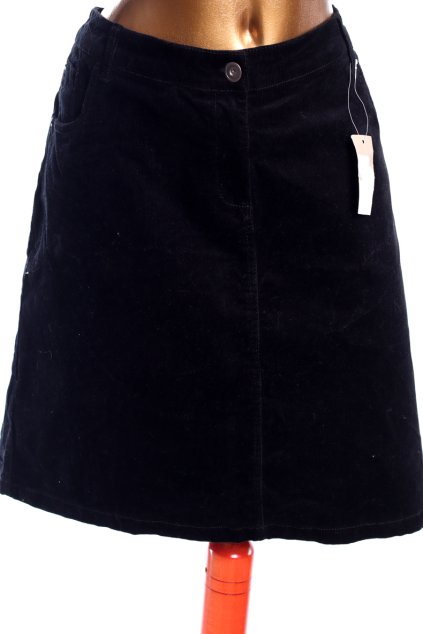 Dámská černá manšestrová sukně / GEORGE / XXXL (48) / UK 20 / ANGLIE