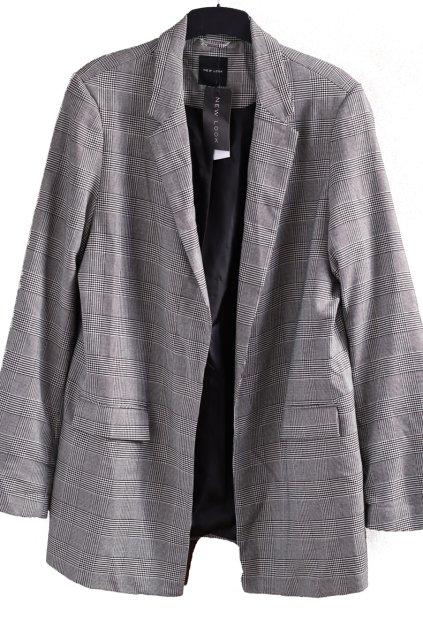 Dámské černo-bílé kostkované sako / NEW LOOK / XXXL (46/48) / UK 18 / ANGLIE