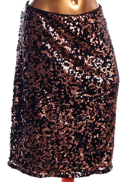 Dámská černá sukně s béžovými flitry / HM / XXXL (50) / UK 22 / ANGLIE