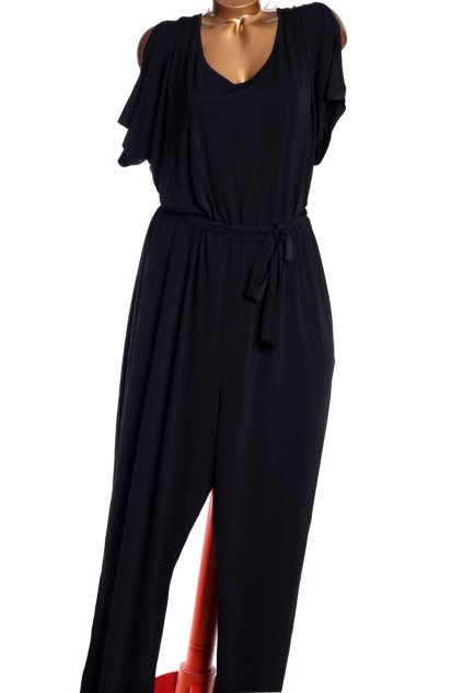 Dámský černý overal  / SAVOIR /  XXXXL (52) / UK 24 / ANGLIE