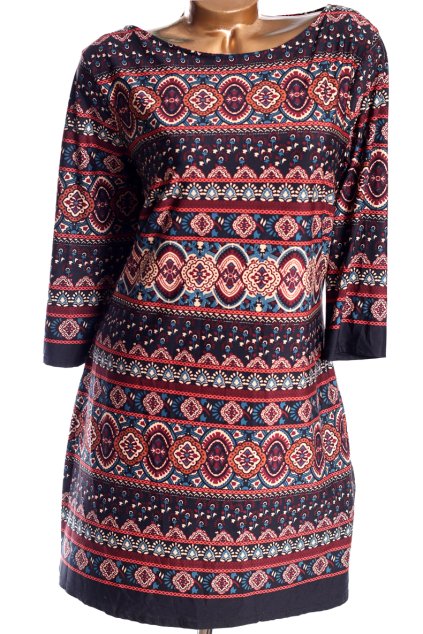 Dámské černé šaty se vzory / ATMOSPHERE /  (46) / UK 18 / ANGLIE