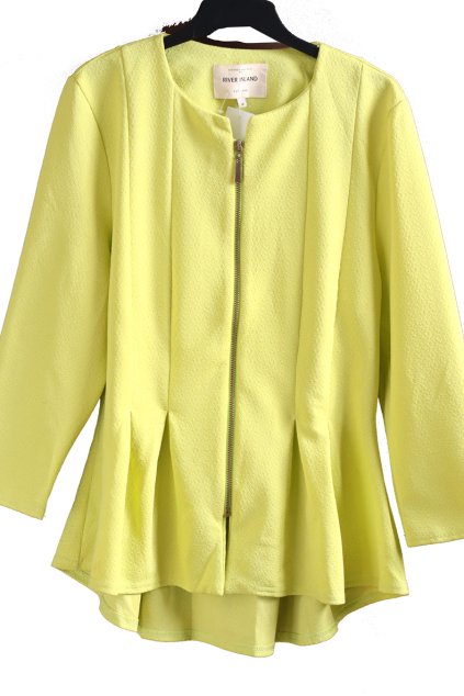 Dámské značkové limetkové jarní sáčko  / RIVER ISLAND / XXL (44) / UK 16 / ANGLIE