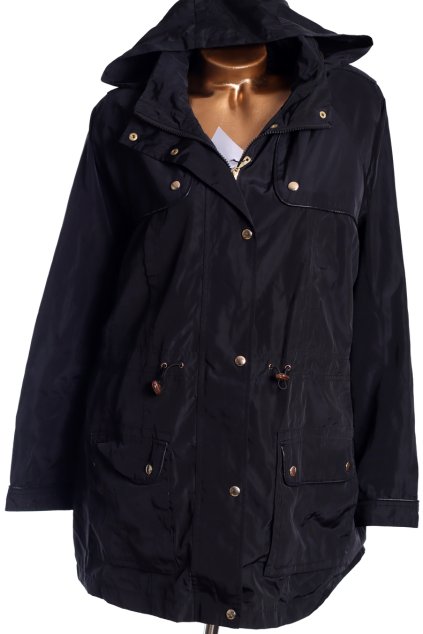 Dámská černá bunda / s kapucí / George / XXXL (48/50) / UK 20 / / ANGLIE