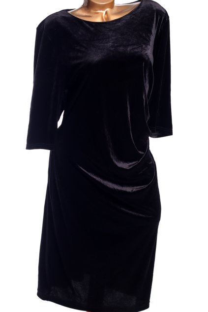 Dámské černé sametové  šaty / F&F /  XXXL (50) / UK 22 / ANGLIE