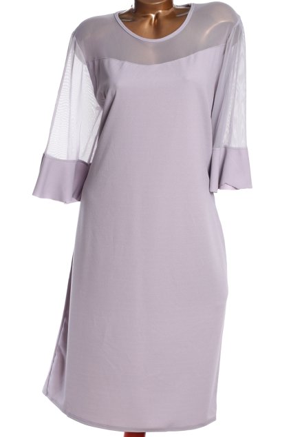 Dámské fialovo-šedé šaty  / XXXXL (52) / UK 24 /  ANGLIE