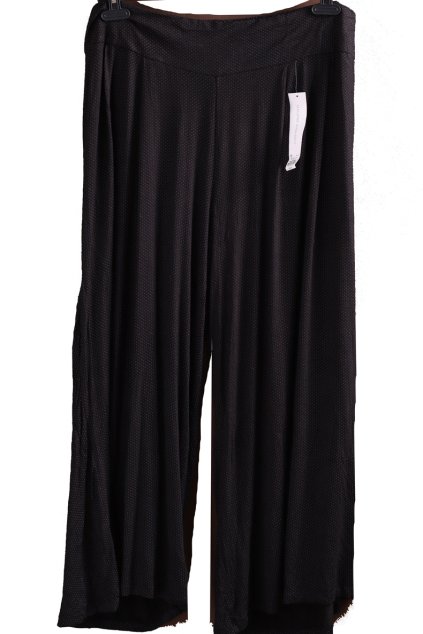 Dámské černé kalhoty s puntíky PC - 1400,-/ EVANS / XXXXL (56) / UK 28 / ANGLIE