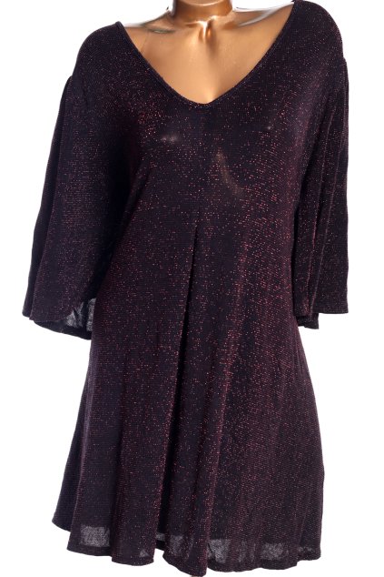 Dámská černá třpytivá tunika/ YOURS / XXXL+ (58/60) / UK 30/32 / ANGLIE