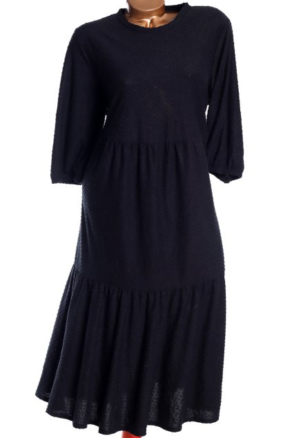 Dámké černé puntíkaté šaty/ SIMPLY BE / XXL (48/50) / UK 20 / ANGLIE