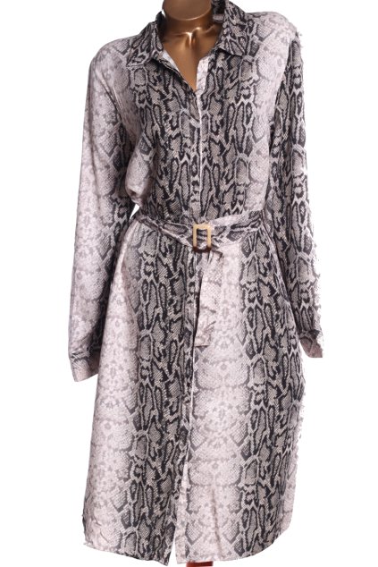 Dámské košilové  černo-bílé šaty s hadím vzorem / F&F / XXXL (46) / UK 18 / ANGLIE