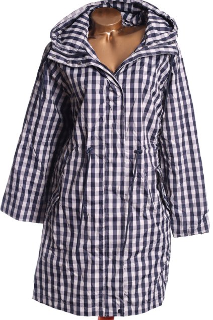 Dámská modro-bílá kostkovaná šustková bunda / F&F / XXXL (50) / UK 22 / ANGLIE