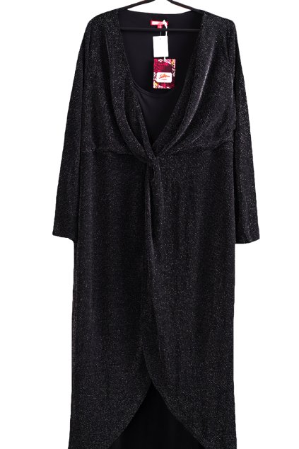 Dámské černé třpytivé šaty / JOE BROWNS / XXXXL (50) / UK 22 / ANGLIE