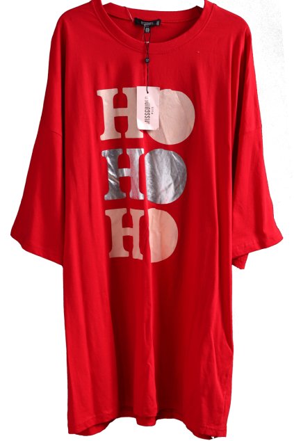 Dámská červená noční košile s vánočním nápisem / MISSGUIDED / (48) / UK 20 / ANGLIE