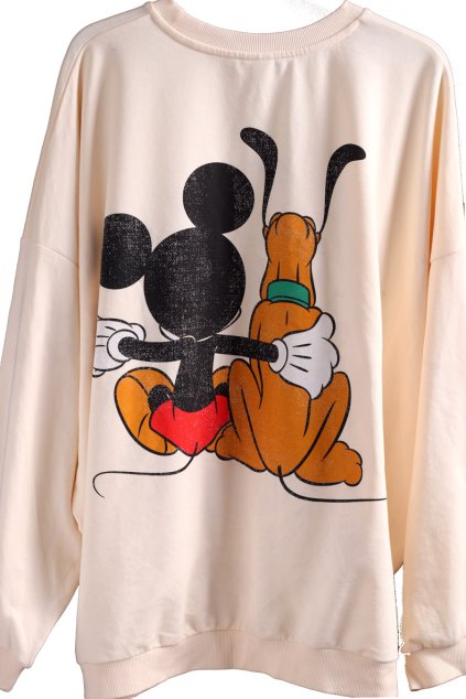 Dámská krémová mikina s mickey mouse logem / George / XXXL (52/24) / UK24/26 / ANGLIE