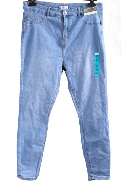 Dámské modré tvarující džíny   / PRIMARK sculpting skinny super high rise  / XXXL (48) /  UK 20 / ANGLIE