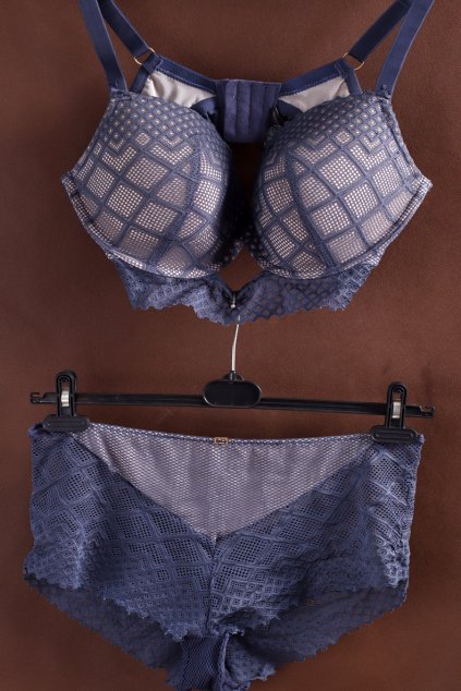 Dámský modro-tělový komplet podprsenka + kalhotky / GEORGE / 40E  / ANGLIE