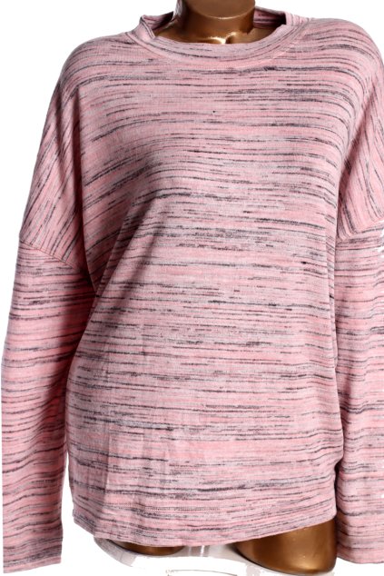 Dámský růžovo-šedý melírovaný úpletový svetřík / Marks & Spencer/ XXXXL (52) /   UK 24 / ANGLIE