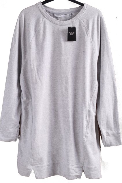 Dámská šedá mikina -MIKINOVÉ ŠATY / NEXT / XXL (46/48) / UK 18/20 / ANGLIE