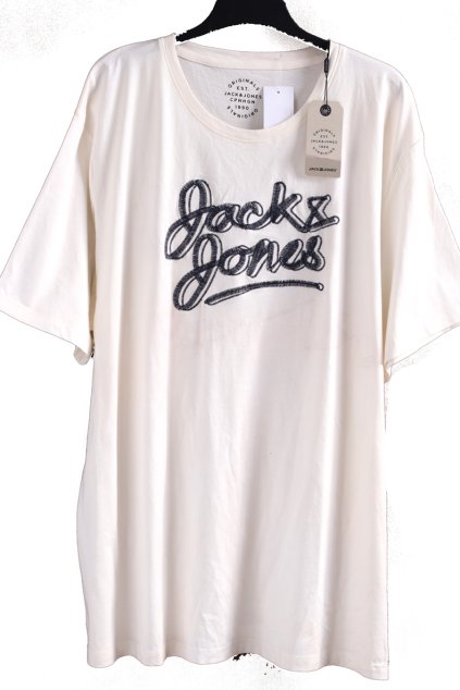 Dámské bílé triko s nápisem/ JACK JONES / XXXL (52/54) / UK24/26 / ANGLIE