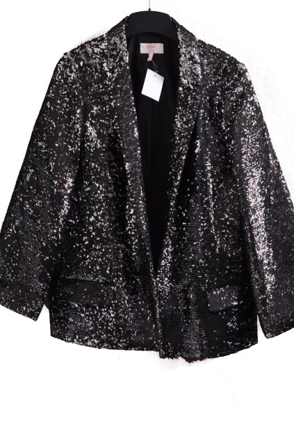 Dámské černé ZNAČKOVÉ sako s flitry /  NEXT / XXL (44/46) / UK 16/ ANGLIE