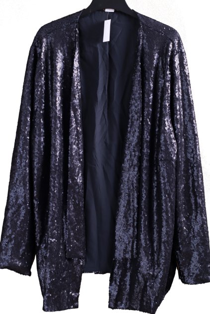 Dámský tmavě modrý flitrovaný přehoz / COTTON TRADERS / XXXL (50) / UK 22 / ANGLIE