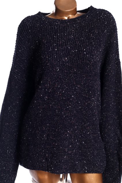 Dámský tmavě modrý svetr s třpytkami  / PER UNA XXXL (46/48/50++) / UK 18 / ANGLIE