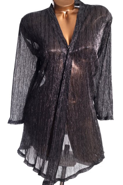 Dámský černý třpytivý  přehoz  / BM / XXXL (48) / UK 20  / ANGLIE