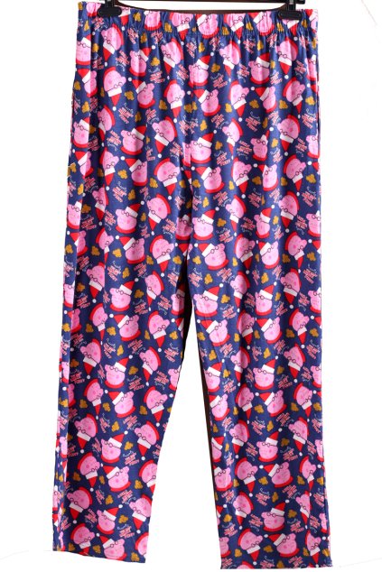 Dámské modré domácí kalhoty s Pepou pig / NUTMEG / XXXL (48/50) / UK 20-22 / ANGLIE