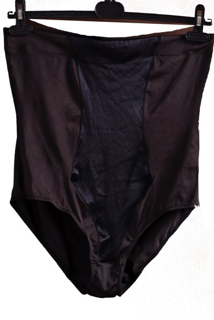 Dámské černé kalhotky s vysokým pasem  / (48/50) / UK 20/22 / ANGLIE