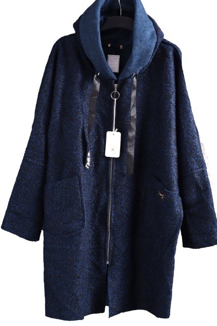 Dámský černo-modrý kabátek /  NEW COLLECTION / XXXL (50/52++/ UK 22/24 / ANGLIE