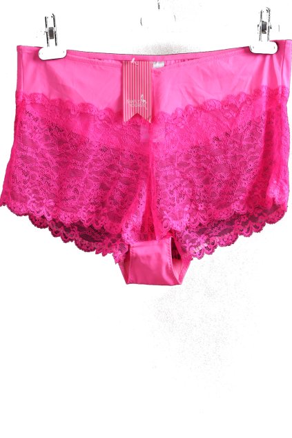 Dámské růžové krajkové kalhotky/ SIMPLY YOURS / XXXXL (54) / UK 26/ ANGLIE
